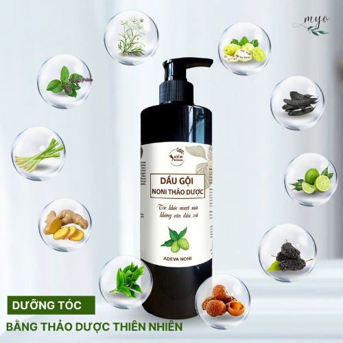 Dầu Gội Noni Thảo Dược Adeva 250ml/ 500ml Phù Hợp Với Tóc Bết Dầu
