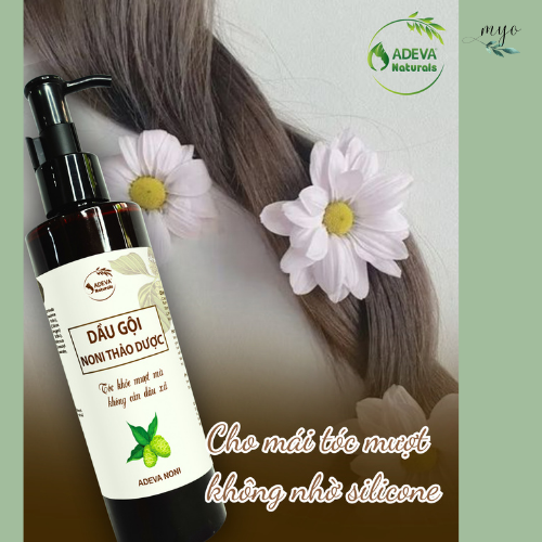 Dầu Gội Noni Thảo Dược Adeva 250ml/ 500ml Phù Hợp Với Tóc Bết Dầu - Ảnh 4