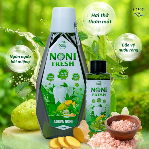 Nước Súc Miệng Thảo Dược Noni Fresh Adeva 100ml/ 330ml Giúp Hơi Thở Thơm Mát; Bảo Vệ Nướu Răng