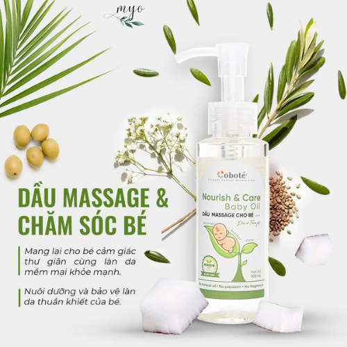 Dầu Massage & Chăm Sóc Bé Cobote 50ml/ 100ml Cho Làn Da Mềm Mại Khỏe Mạnh