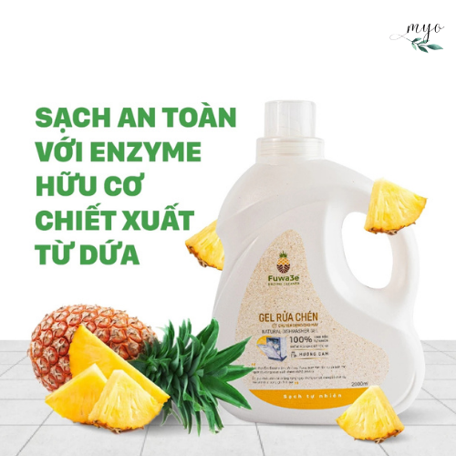 Gel Rửa Chén Cho Máy Fuwa3e Enzym Sinh Học 500ml/ 2L (Tinh dầu Cam) - Ảnh 2