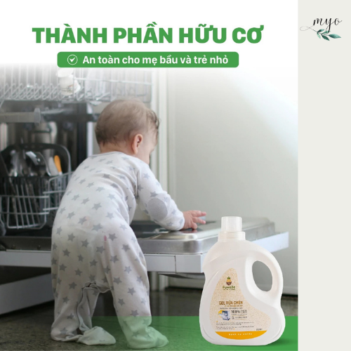 Gel Rửa Chén Cho Máy Fuwa3e Enzym Sinh Học 500ml/ 2L (Tinh dầu Cam) - Ảnh 5