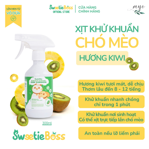 Xịt Thơm Cho Chó Mèo 300ml Hương Kiwi Cao Cấp