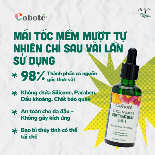 Tinh Chất Dưỡng Tóc Đa Năng 6in1 Cobote 30ml/ 60ml - Dưỡng Tóc Mềm Mượt, Bóng Khỏe, Không Bết - Ảnh 4