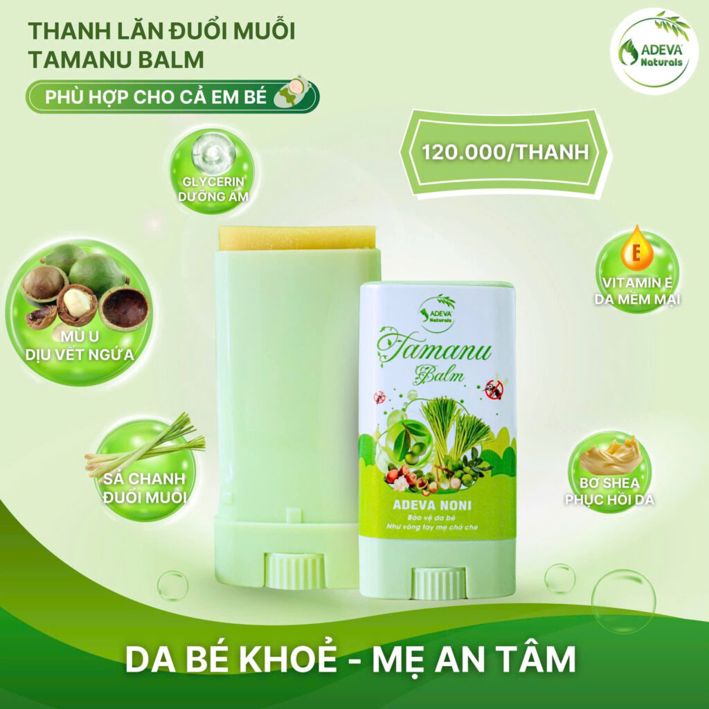 Thanh Lăn Đuổi MuỗI, Giảm Ngứa, Giảm Sưng Tamanu Balm 15g